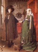 EYCK, Jan van Giovanni Arnolfini and His Wife Giovanna Cenami oil painting reproduction